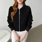 ツイードブルゾン ノーカラージャケット ブルゾン | COCOMOMO | 詳細画像26 