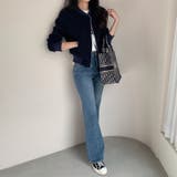 ツイードブルゾン ノーカラージャケット ブルゾン | COCOMOMO | 詳細画像9 