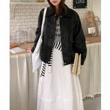 フェイクレザージャケット アウター ブルゾン | COCOMOMO | 詳細画像2 