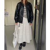 フェイクレザージャケット アウター ブルゾン | COCOMOMO | 詳細画像4 