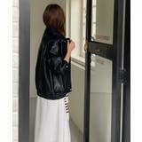 フェイクレザージャケット アウター ブルゾン | COCOMOMO | 詳細画像6 