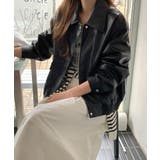 フェイクレザージャケット アウター ブルゾン | COCOMOMO | 詳細画像8 