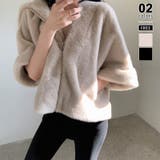 ふわふわフェイクファーブルゾン ショートブルゾン ファーコート | COCOMOMO | 詳細画像1