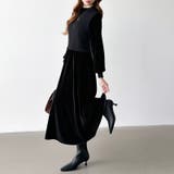 ベロアワンピース ドッキングワンピース オフィスカジュアル | COCOMOMO | 詳細画像14 