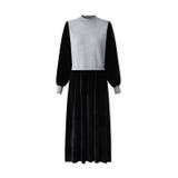 ベロアワンピース ドッキングワンピース オフィスカジュアル | COCOMOMO | 詳細画像24 