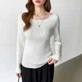 トレンドも兼ね備えたキレカジニット 袖ボタンニット リブニット | COCOMOMO | 詳細画像12