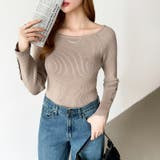 トレンドも兼ね備えたキレカジニット 袖ボタンニット リブニット | COCOMOMO | 詳細画像2