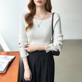 トレンドも兼ね備えたキレカジニット 袖ボタンニット リブニット | COCOMOMO | 詳細画像21