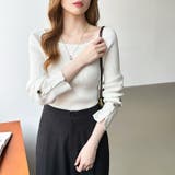 トレンドも兼ね備えたキレカジニット 袖ボタンニット リブニット | COCOMOMO | 詳細画像22