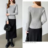 トレンドも兼ね備えたキレカジニット 袖ボタンニット リブニット | COCOMOMO | 詳細画像28