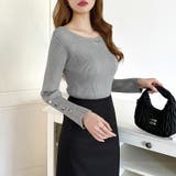 トレンドも兼ね備えたキレカジニット 袖ボタンニット リブニット | COCOMOMO | 詳細画像29