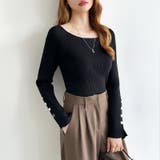 トレンドも兼ね備えたキレカジニット 袖ボタンニット リブニット | COCOMOMO | 詳細画像38