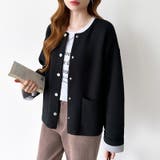 裏配色カーディガン 配色カーディガン ニットカーディガン | COCOMOMO | 詳細画像13 