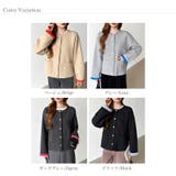 裏配色カーディガン 配色カーディガン ニットカーディガン | COCOMOMO | 詳細画像50 