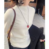 チラ見えレースで上品に。レースニット レイヤード風 ニット | COCOMOMO | 詳細画像10