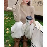 チラ見えレースで上品に。レースニット レイヤード風 ニット | COCOMOMO | 詳細画像14