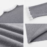 チラ見えレースで上品に。レースニット レイヤード風 ニット | COCOMOMO | 詳細画像22