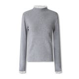 チラ見えレースで上品に。レースニット レイヤード風 ニット | COCOMOMO | 詳細画像25