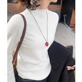 チラ見えレースで上品に。レースニット レイヤード風 ニット | COCOMOMO | 詳細画像4