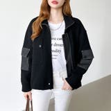 デニム切り替えブルゾン デニムドッキング ブルゾン | COCOMOMO | 詳細画像12