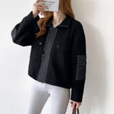 デニム切り替えブルゾン デニムドッキング ブルゾン | COCOMOMO | 詳細画像17