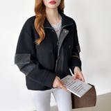 デニム切り替えブルゾン デニムドッキング ブルゾン | COCOMOMO | 詳細画像18