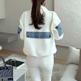 デニム切り替えブルゾン デニムドッキング ブルゾン | COCOMOMO | 詳細画像24