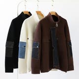 デニム切り替えブルゾン デニムドッキング ブルゾン | COCOMOMO | 詳細画像25