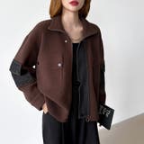 デニム切り替えブルゾン デニムドッキング ブルゾン | COCOMOMO | 詳細画像5