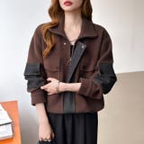 デニム切り替えブルゾン デニムドッキング ブルゾン | COCOMOMO | 詳細画像9