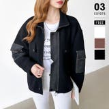 ブラック | デニム切り替えブルゾン デニムドッキング ブルゾン | COCOMOMO