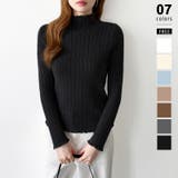 ブラック | あったか裏シャギー 裏起毛 ハイネックニット | COCOMOMO