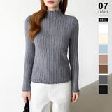 ダークグレー | あったか裏シャギー 裏起毛 ハイネックニット | COCOMOMO