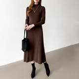 きれいめカジュアルワンピース ニットワンピース フレアワンピース | COCOMOMO | 詳細画像3 