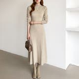 きれいめカジュアルワンピース ニットワンピース フレアワンピース | COCOMOMO | 詳細画像22 