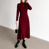 きれいめカジュアルワンピース ニットワンピース フレアワンピース | COCOMOMO | 詳細画像32 