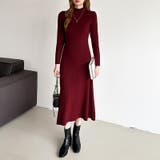 きれいめカジュアルワンピース ニットワンピース フレアワンピース | COCOMOMO | 詳細画像39 