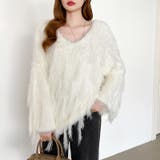 ふわふわフリンジシャギーニット シャギーニット フェザーニット | COCOMOMO | 詳細画像30 