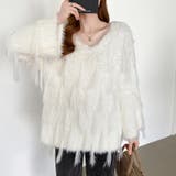 ふわふわフリンジシャギーニット シャギーニット フェザーニット | COCOMOMO | 詳細画像31 