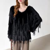 ふわふわフリンジシャギーニット シャギーニット フェザーニット | COCOMOMO | 詳細画像41 