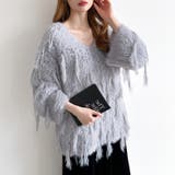 ふわふわフリンジシャギーニット シャギーニット フェザーニット | COCOMOMO | 詳細画像6 