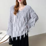 ふわふわフリンジシャギーニット シャギーニット フェザーニット | COCOMOMO | 詳細画像9 