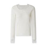 裏起毛ラメレースニット レースニット リブニット | COCOMOMO | 詳細画像16