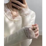 裏起毛ラメレースニット レースニット リブニット | COCOMOMO | 詳細画像4