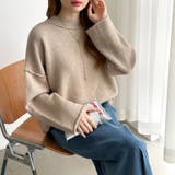 袖切り替えドロップショルダーニット オーバーサイズ ニットセーター | COCOMOMO | 詳細画像10