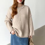 袖切り替えドロップショルダーニット オーバーサイズ ニットセーター | COCOMOMO | 詳細画像2