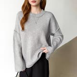 袖切り替えドロップショルダーニット オーバーサイズ ニットセーター | COCOMOMO | 詳細画像24