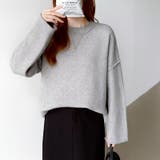 袖切り替えドロップショルダーニット オーバーサイズ ニットセーター | COCOMOMO | 詳細画像27