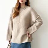 袖切り替えドロップショルダーニット オーバーサイズ ニットセーター | COCOMOMO | 詳細画像3