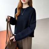 袖切り替えドロップショルダーニット オーバーサイズ ニットセーター | COCOMOMO | 詳細画像37